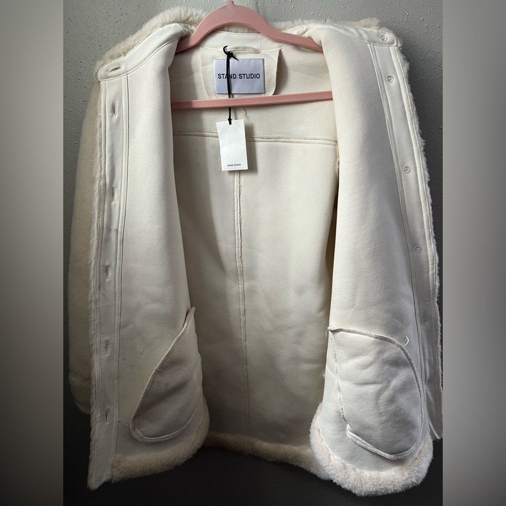 New STAND STUDIO Veron Jacket In Ivory Wool Size 32 - Picture 9 of 16